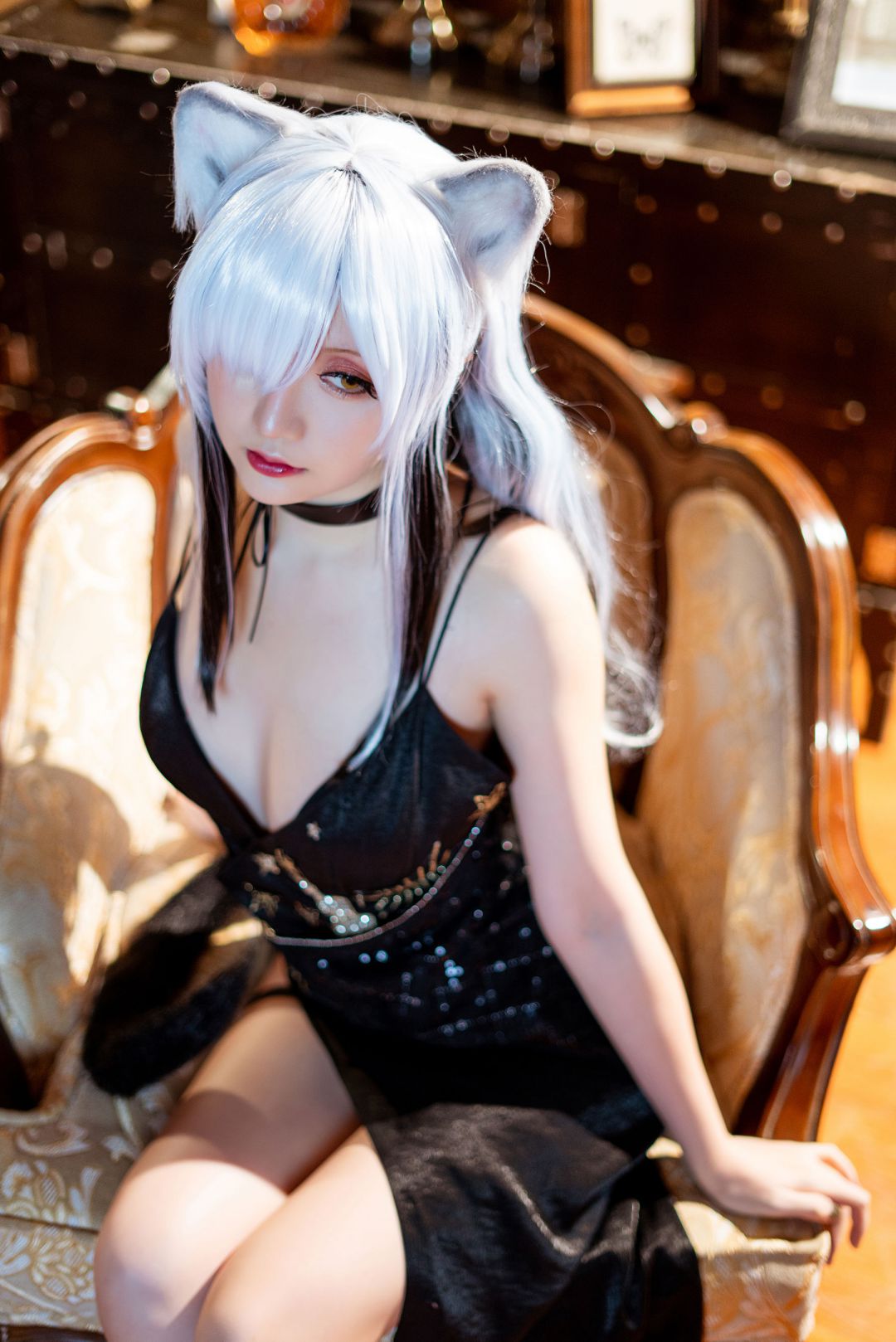 [COS写真]星之迟迟–明日方舟《黑》插图5